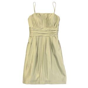 Bill Levkoff Women's Mini Dress Size 6 Green Back Zipper Sleeveless Cocktail EUC